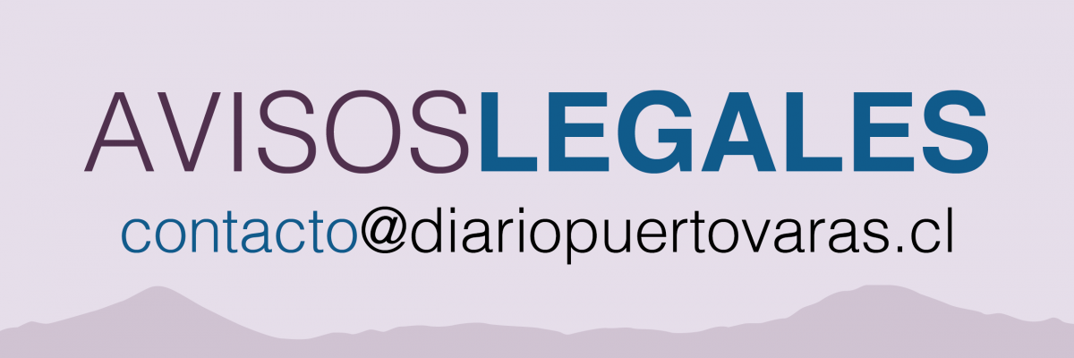 Avisos legales Diario PuertoVaras