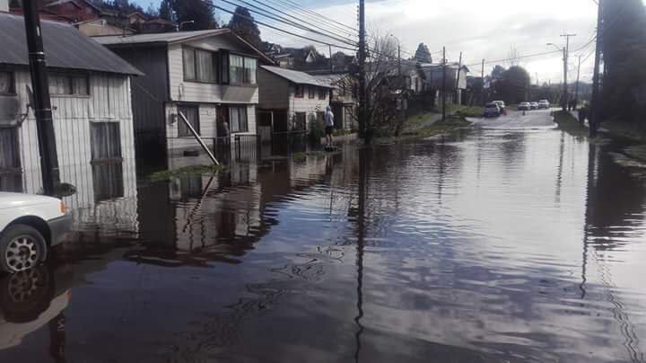 Inundación calle Los Alpes - Diario Puerto Varas