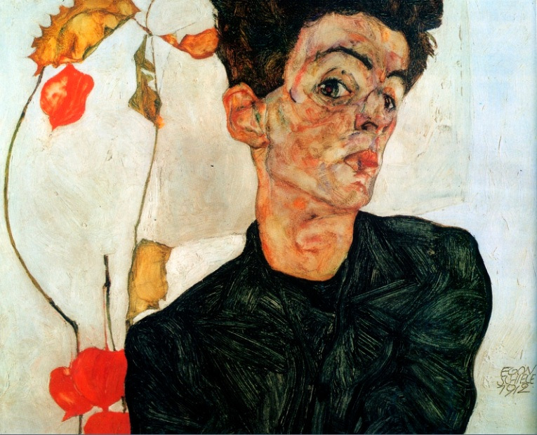 Egon Schiele autoretrato 1912 - Ciclo de Cine y Artistas en Galería de Arte Bosque Nativo - Diario Puerto Varas