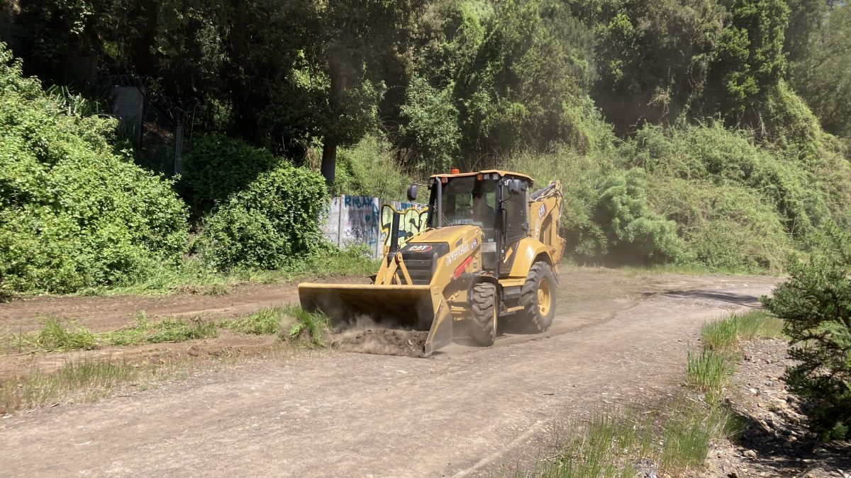 Construyen cortafuegos en Parque Lota