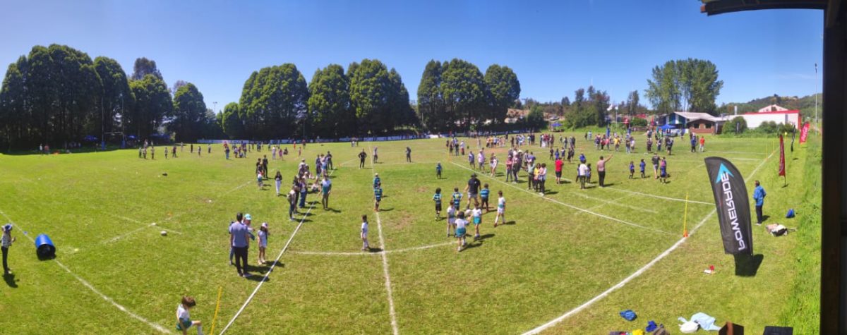Festival de rugby infantil se realiza en la lobera