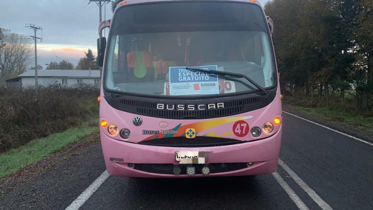 Más de 500 servicios de transporte gratuitos facilitarán el traslado de votantes en Los Lagos