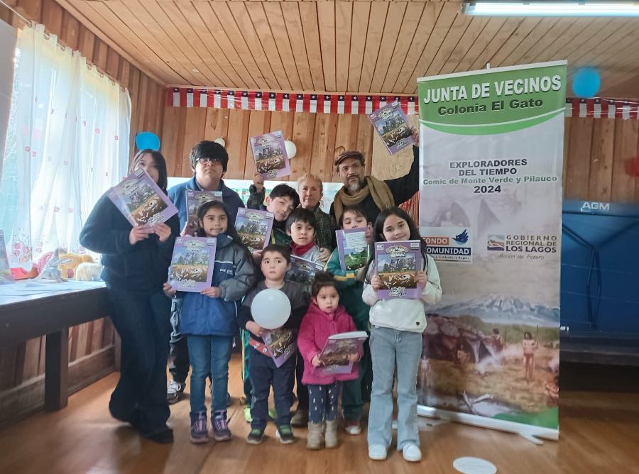 Niños crean cómics sobre Monte Verde y Pilauco en Colonia El Gato
