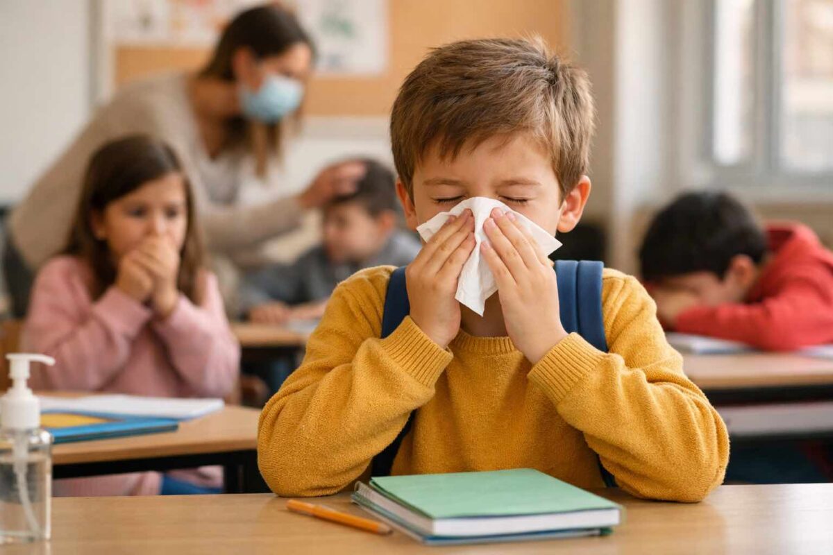 Regreso a clases aumenta virus respiratorios en niños