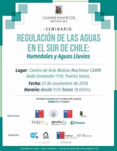 Seminario “Regulación de las Aguas en el Sur de Chile: Humedales y Aguas Lluvias” – Diario Puerto Varas Seminario “Regulación de las Aguas en el Sur de Chile: Humedales y Aguas Lluvias” - Diario Puerto Varas