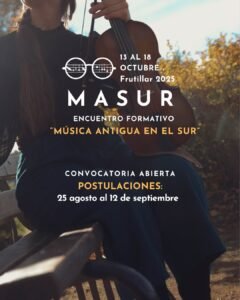 El Encuentro Formativo de Música Antigua en el Sur abrió su convocatoria