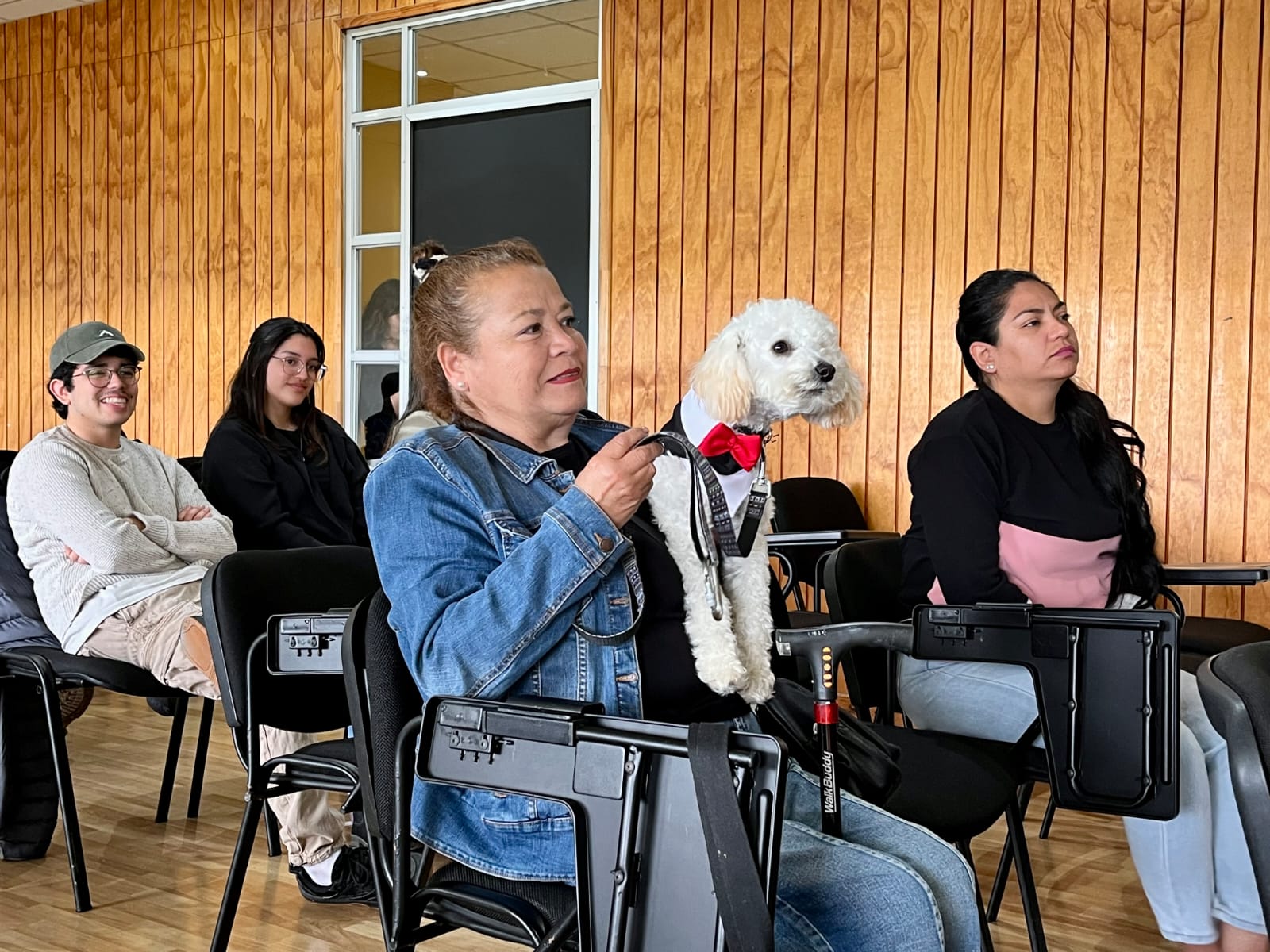 adiestramiento canino, personas mayores, perros de alerta, Universidad Santo Tomás, Puerto Montt, vinculación con el medio, medicina veterinaria, psicología, trabajo social, inclusión social, adultos mayores, bienestar animal, Región de Los Lagos