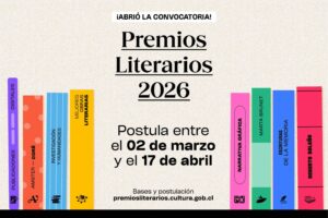 Premios Literarios 2026 abren convocatoria del Ministerio de las Culturas y celebran 20 años del Premio Roberto Bolaño para jóvenes autores en Chile.
