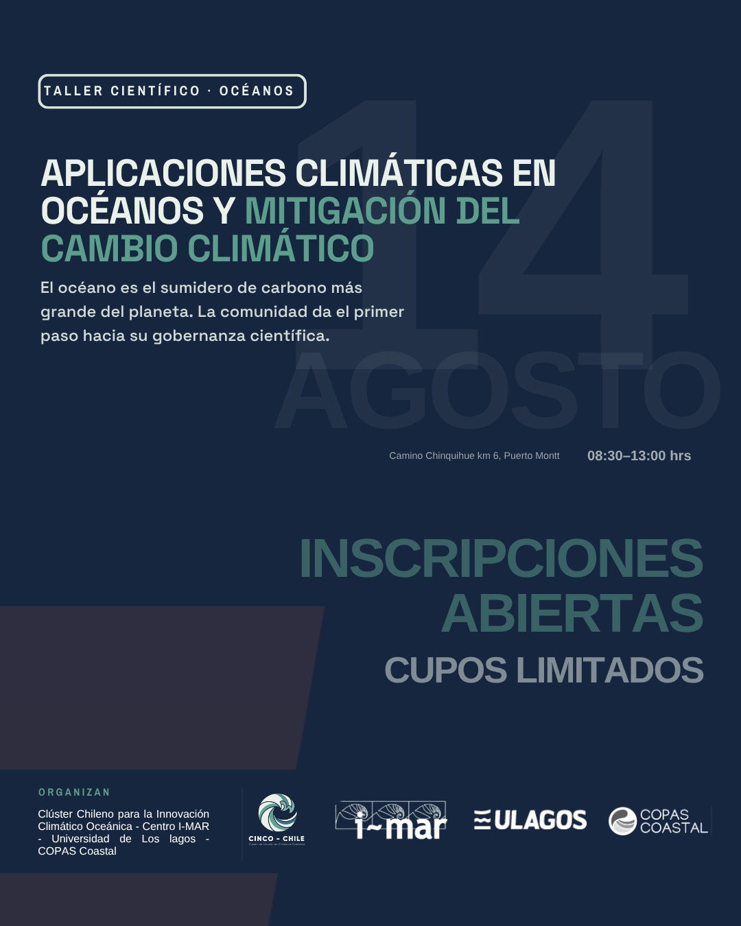 Chile inicia en Puerto Montt diálogo científico sobre aplicaciones oceánicas y remoción de carbono